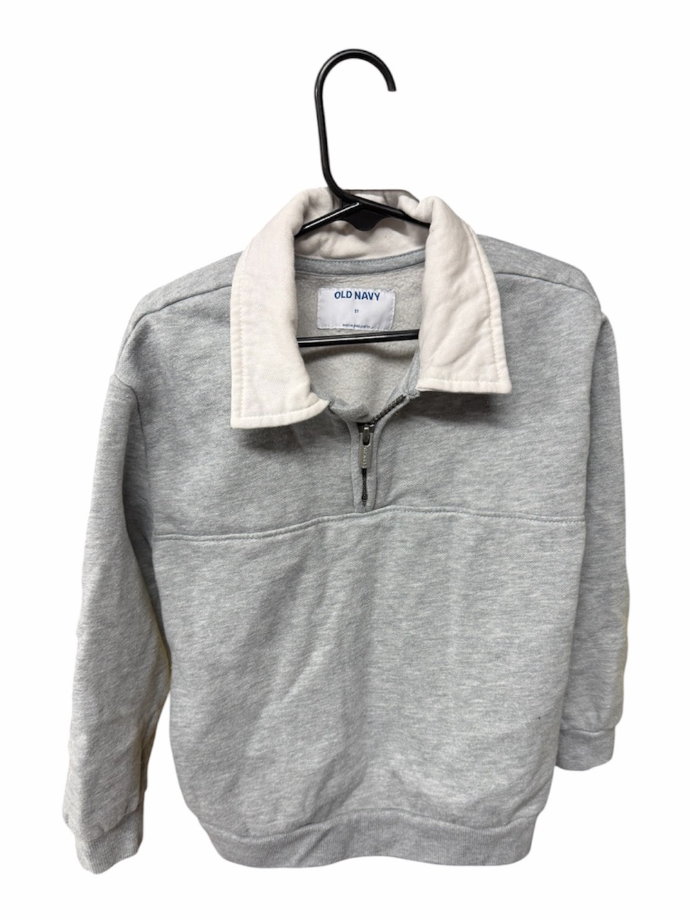 Old Navy Boys 5T Gray Quarter-Zip Sweater
